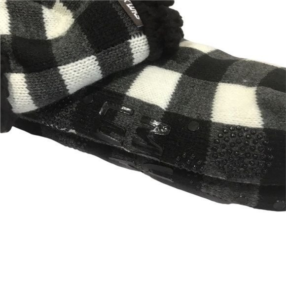 Muk Luks Checkered Plaid Comfy Cabin Sock & Headband Set - Picture 2 of 4